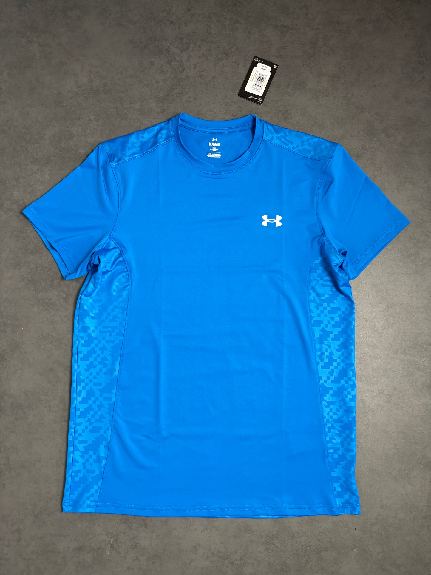 UNDER ARMOUR HEATGEAR CAMO TSHIRT- BLUE