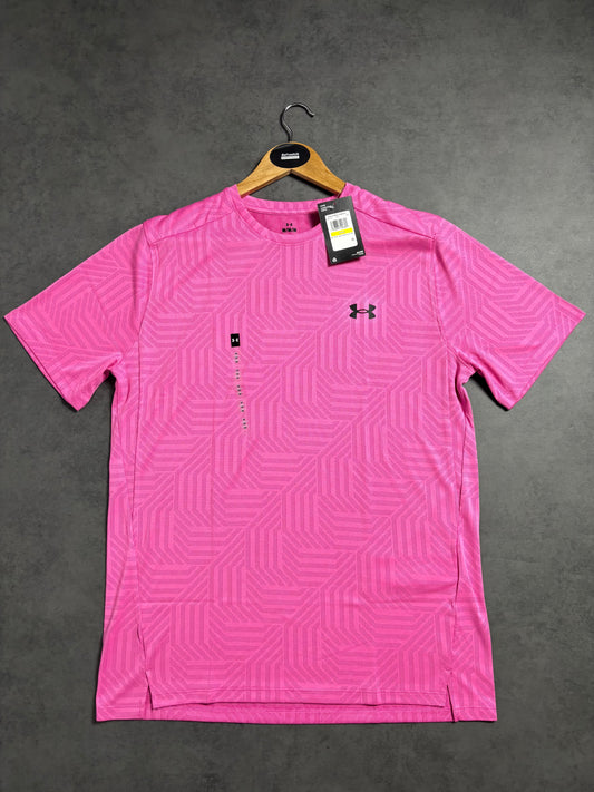 UNDER ARMOUR VENT GEOTESSA TSHIRT- PINK